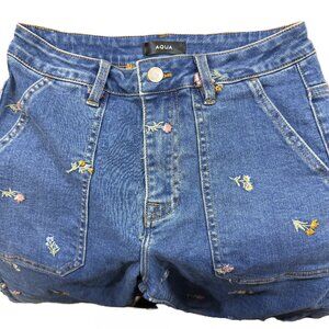Adorable Aqua Embroidered Jeans - Size 0/2, Boutique Chic